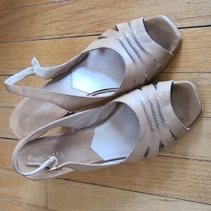 Michael Kors Tan Leather Slingback Heels 10